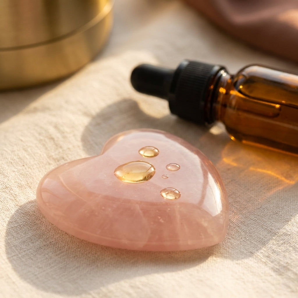 Gua sha rozenkwarts detail